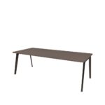 Fritz Hansen Pluralis™ bord KS433 100x220 cm i Mauve Brown linoleum med Brown Bronze stel