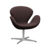 Fritz Hansen Svanen™ loungestol med Silver Grey stel