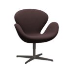 Fritz Hansen Svanen™ loungestol med Warm Graphite stel