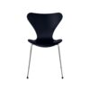 Fritz Hansen Syveren™ stol 3107 i Midnight Blue lakeret finér med forkromet stål stel