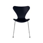 Fritz Hansen Syveren™ stol 3107 i Midnight Blue lakeret finér med forkromet stål stel