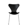 Fritz Hansen Syveren™ stol 3107 i Sort lakeret finér med forkromet stål stel