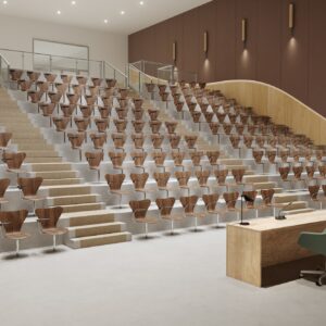 Fritz Hansen Syveren™ stole med skriveplade i auditorium