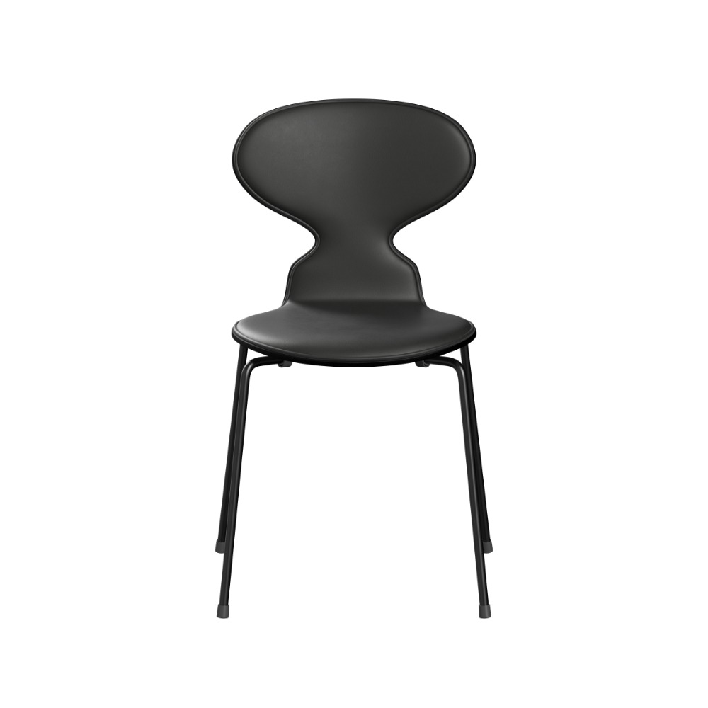 Myren™ Stol forsidepolstret, lakeret sort, Essential læder, sort stel