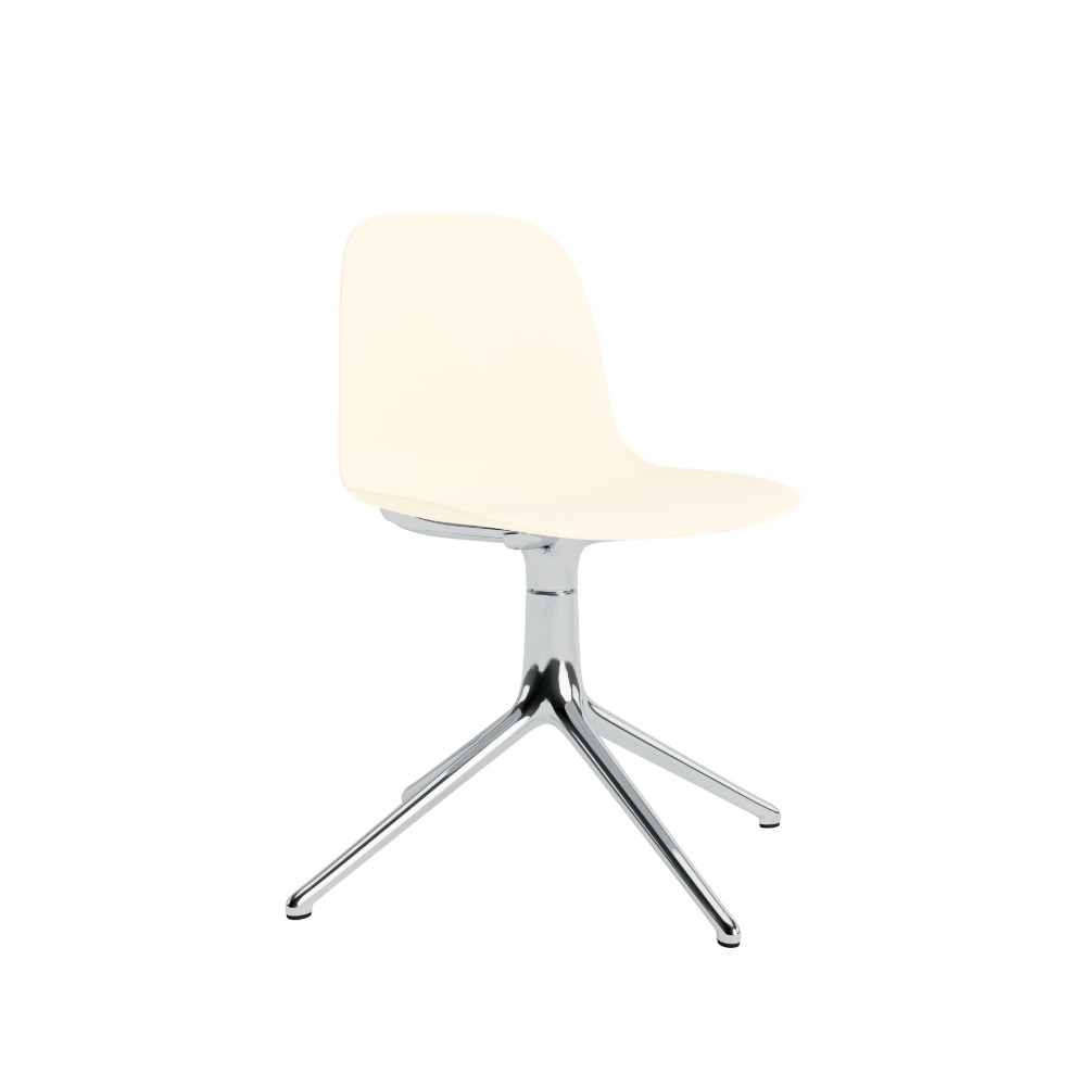 normann-form-drejestol-alu-creme