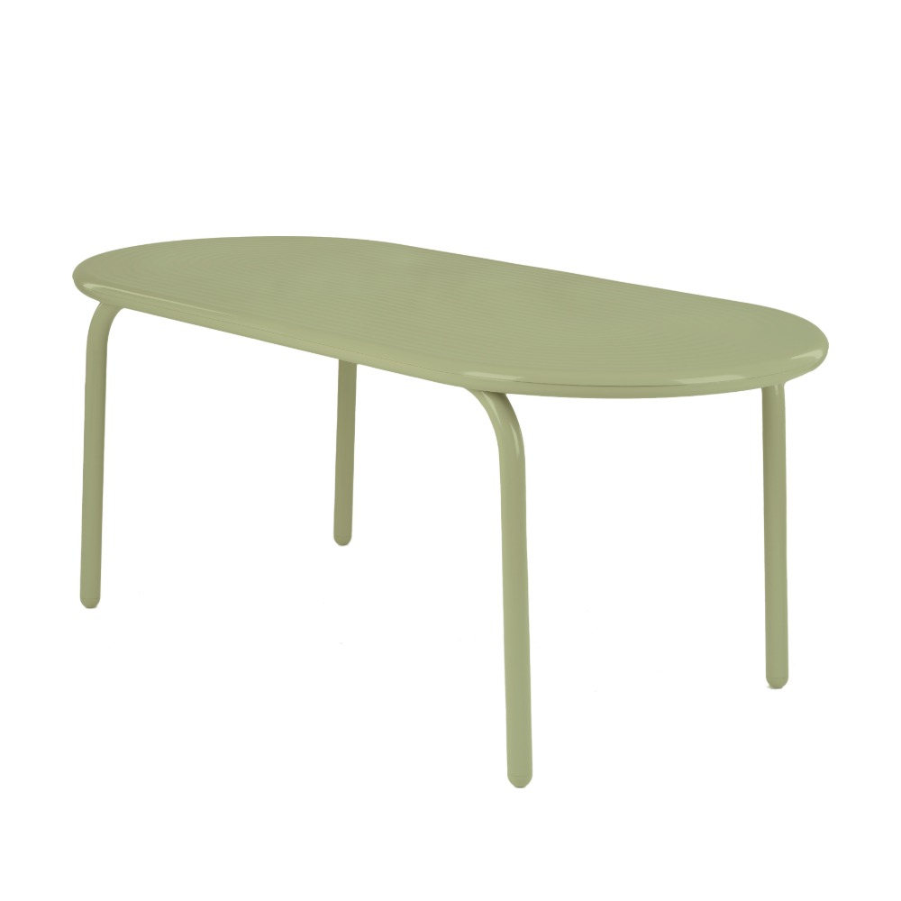 Tom Dixon Groove Obround Table Moss Tom Dixon Groove Obround Table Moss