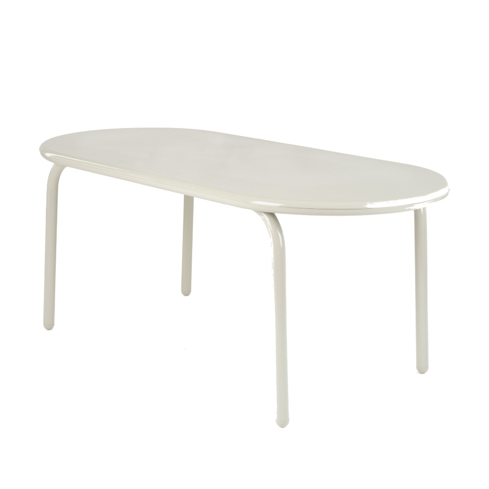 Tom Dixon Groove Obround Table Putty Tom Dixon Groove Obround Table Putty