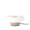 Bolina Bordlampe i hvidt glas og lys beige nabuk – Tooy Bolina Bordlampe i hvidt glas og lys beige nabuk – Tooy