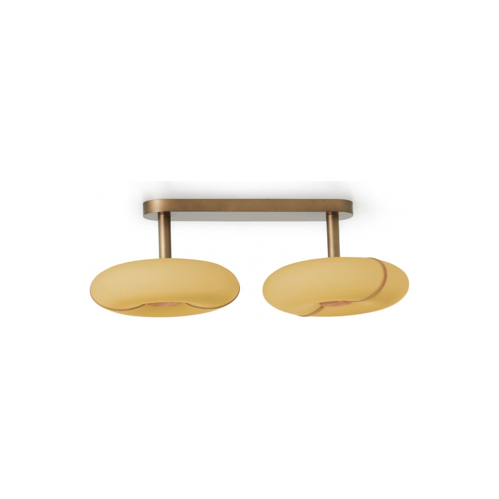 Bolina Loftlampe 76 × 50 cm i ravfarvet glas – Tooy