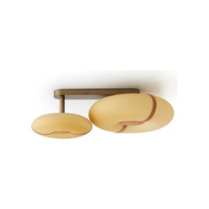 Bolina Loftlampe 83 × 83 cm i ravfarvet glas – Tooy