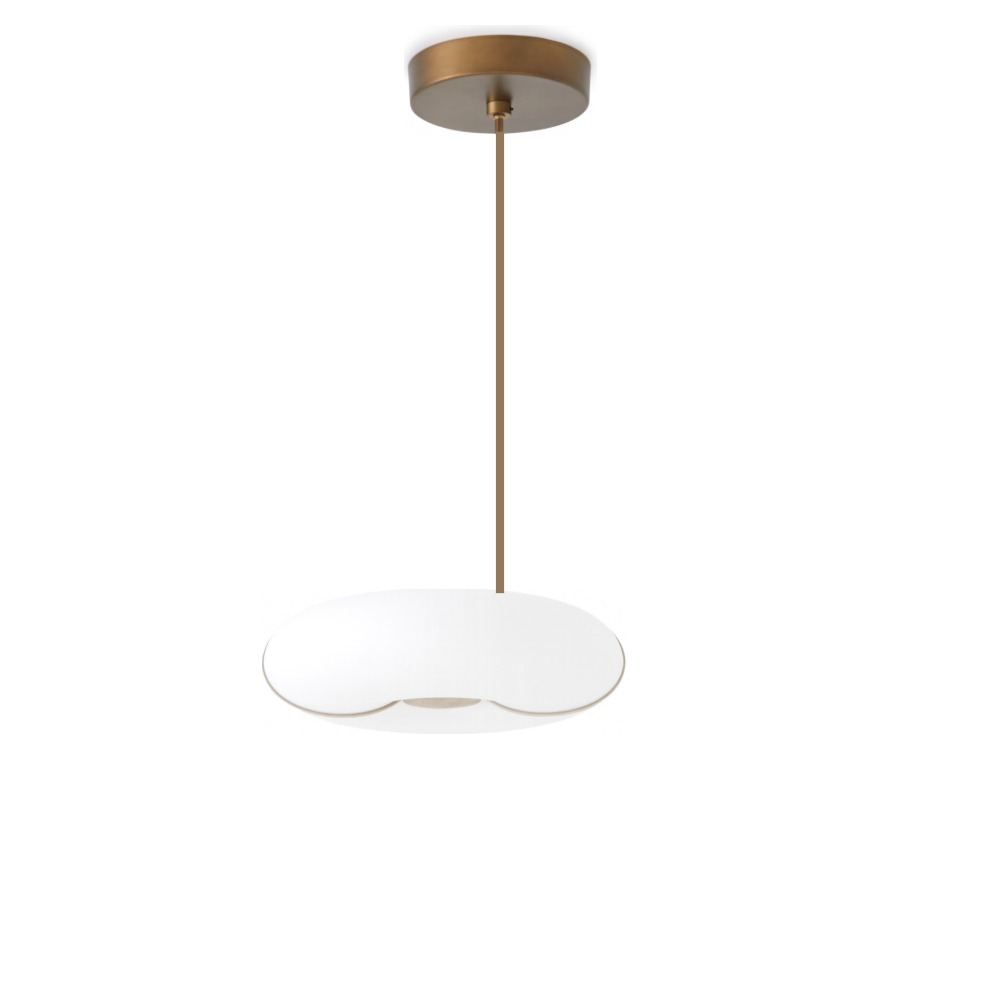Bolina Pendel Ø35 cm i mørk bronze med hvidt glas – Tooy Bolina Pendel Ø35 cm i mørk bronze med hvidt glas – Tooy