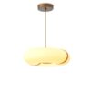 Bolina Pendel Ø50 cm i mørk bronze med ravfarvet glas – Tooy Bolina Pendel Ø50 cm i mørk bronze med ravfarvet glas – Tooy