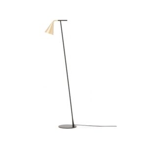 Gordon Gulvlampe 141 cm i mat sort med børstet messing – Tooy