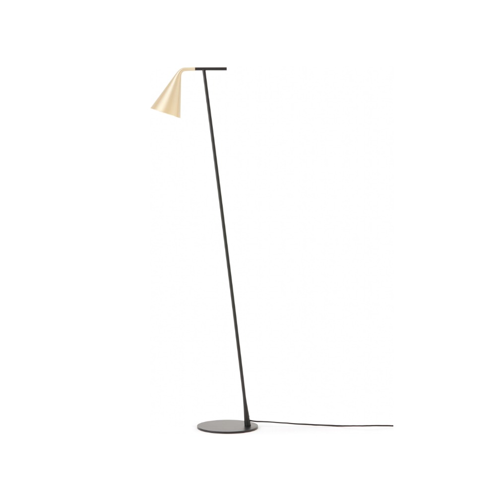 Gordon Gulvlampe 141 cm i mat sort med børstet messing – Tooy Gordon Gulvlampe 141 cm i mat sort med børstet messing – Tooy