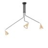 Gordon Loftlampe 3-armet i mat sort med børstet messing – Tooy Gordon Loftlampe 3-armet i mat sort med børstet messing – Tooy