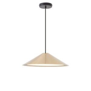 Gordon Pendel Ø44 cm i mat sort med børstet messing – Tooy