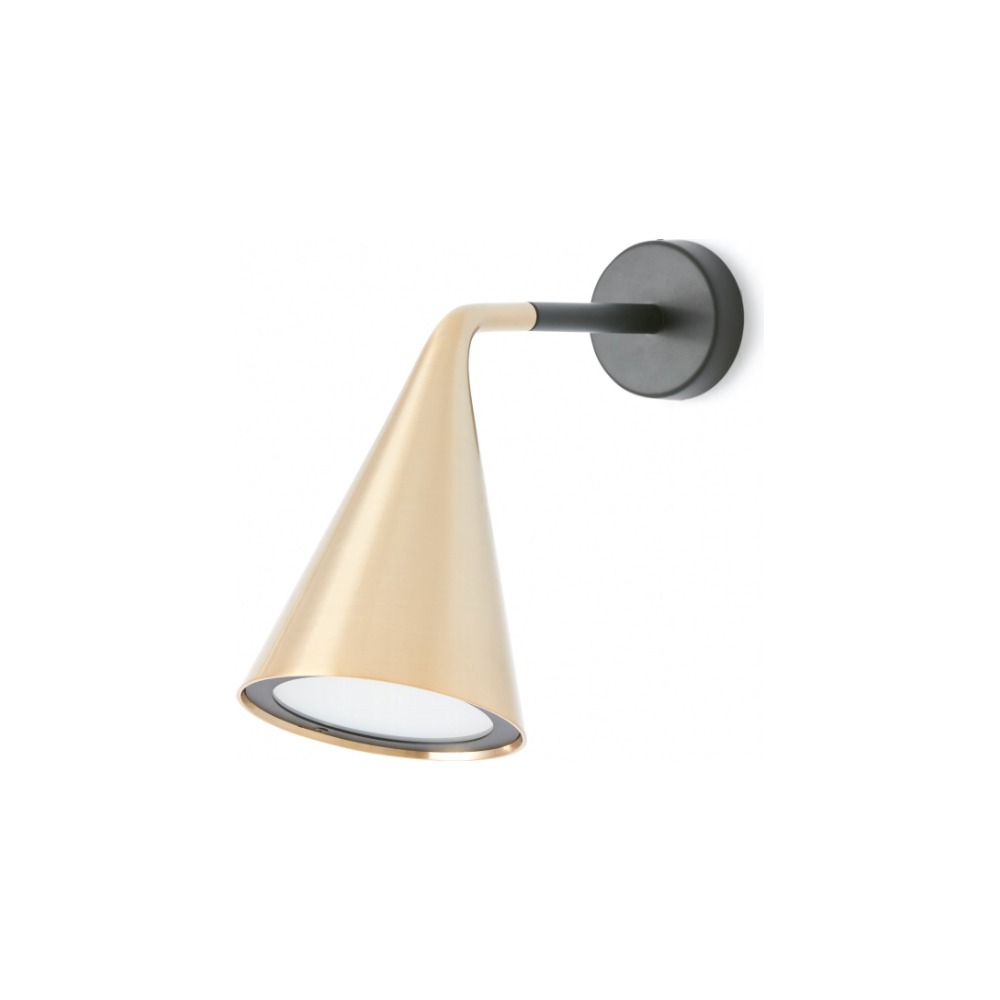 Gordon Væglampe 28,5 cm i mat sort med børstet messing – Tooy Gordon Væglampe 28,5 cm i mat sort med børstet messing – Tooy