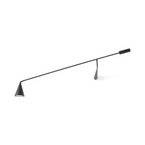 Gordon Væglampe med arm, enkelt 160 cm, i mat sort – Tooy