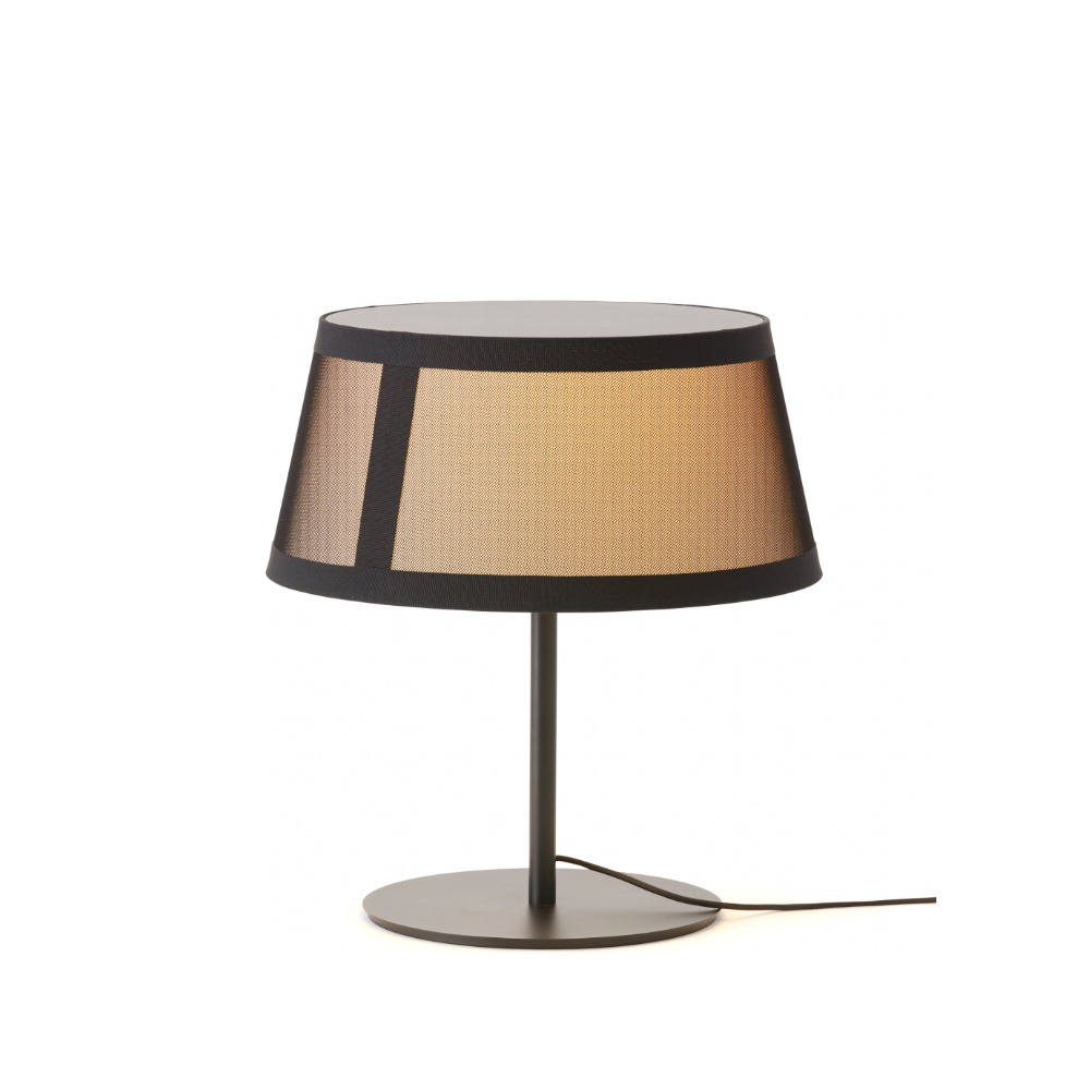 Lilly Bordlampe Ø50 cm i sort metal med beige stofskærm – Tooy Lilly Bordlampe Ø50 cm i sort metal med beige stofskærm – Tooy
