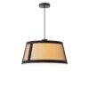 Lilly Pendel Ø50 cm i sort metal med beige stofskærm – Tooy Lilly Pendel Ø50 cm i sort metal med beige stofskærm – Tooy