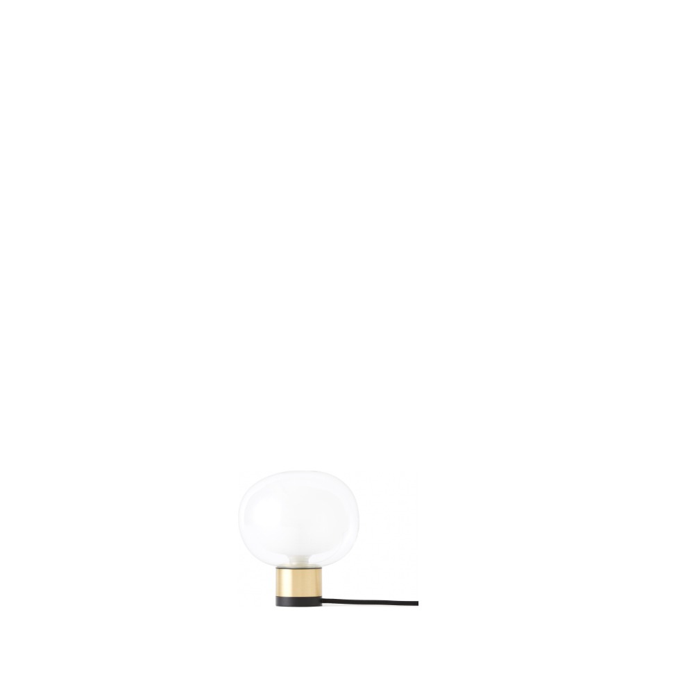 Nabila Bordlampe Ø16 cm lav i børstet messing og klart glas – Tooy Nabila Bordlampe Ø16 cm lav i børstet messing og klart glas – Tooy