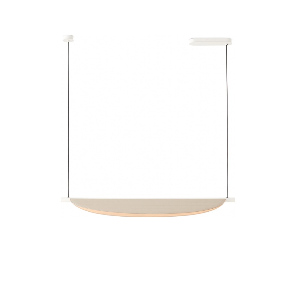 Thula Pendel 104 cm i beige med skærm i beige læder – Tooy Thula Pendel 104 cm i beige med skærm i beige læder – Tooy