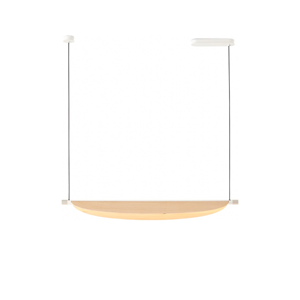 Thula Pendel 104 cm i beige med skærm i lys eg – Tooy Thula Pendel 104 cm i beige med skærm i lys eg – Tooy