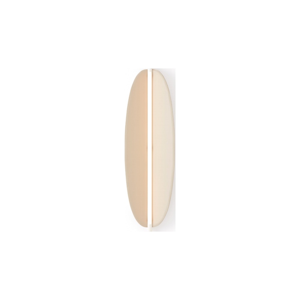 Thula Væglampe 104 cm i beige med skærm i beige læder – Tooy Thula Væglampe 104 cm i beige med skærm i beige læder – Tooy