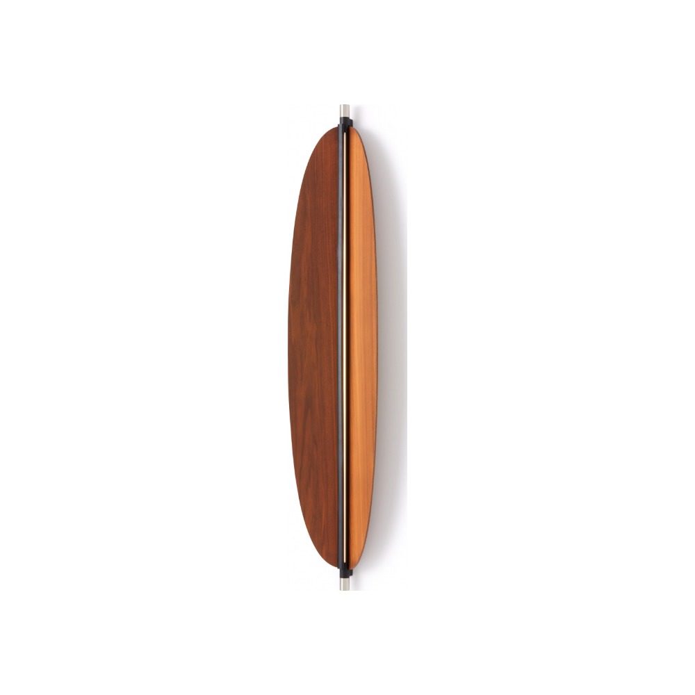 Thula Væglampe 134 cm i sandsort med skærm i Canaletto-valnød – Tooy Thula Væglampe 134 cm i sandsort med skærm i Canaletto-valnød – Tooy
