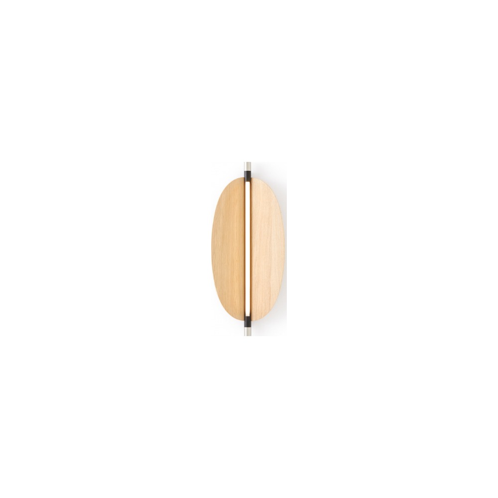 Thula Væglampe 67 cm i sandsort med skærm i lys eg – Tooy Thula Væglampe 67 cm i sandsort med skærm i lys eg – Tooy