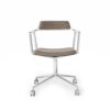 Vipp 452 Swivel Chair i Dark Sand tekstil med hjul