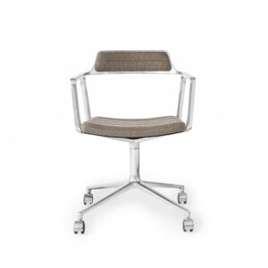 Vipp 452 Swivel Chair i Dark Sand tekstil med hjul