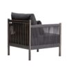 Ariake Braid loungestol i røget eg, set bagfra