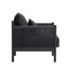 Ariake Braid loungestol i sumi sortbejdset ask, set fra siden