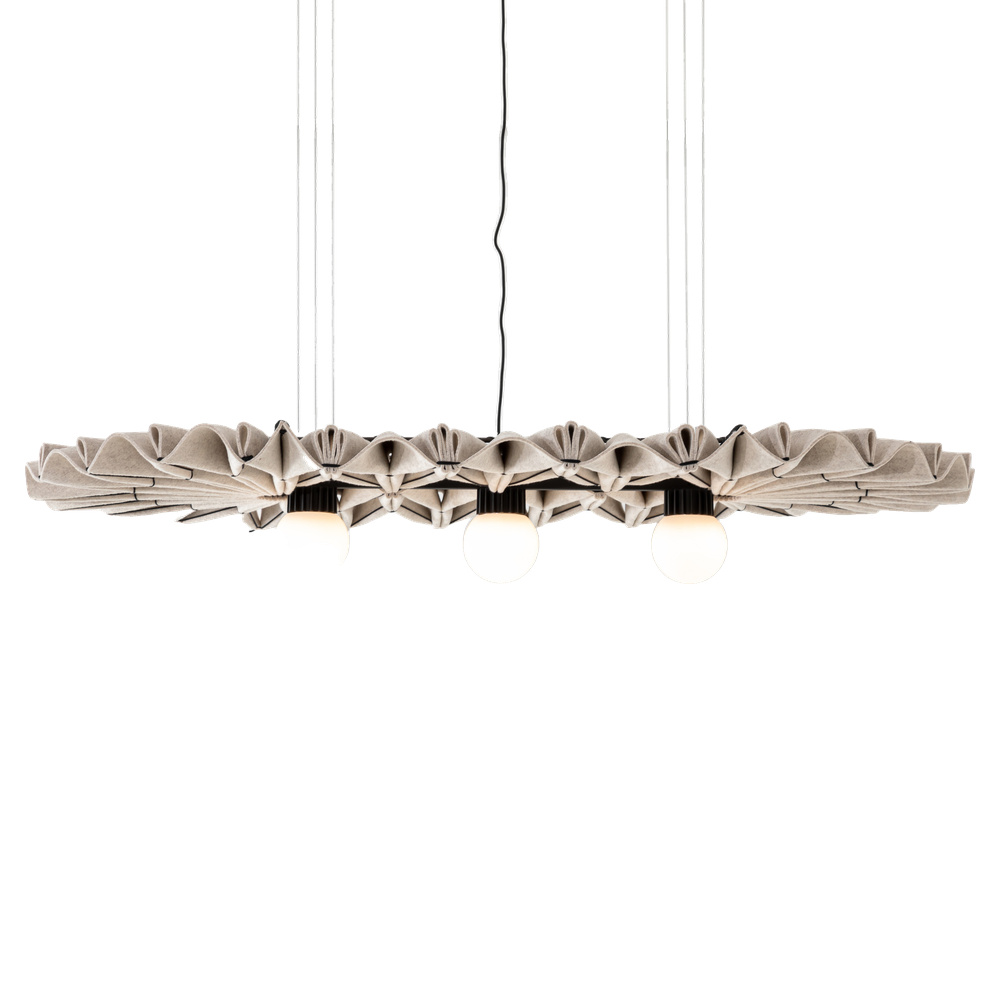 BuzziPleat Edel Long akustiklampe i PET-filt
