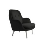 Fri™ loungestol med ben i børstet aluminium – Christianshavn sort