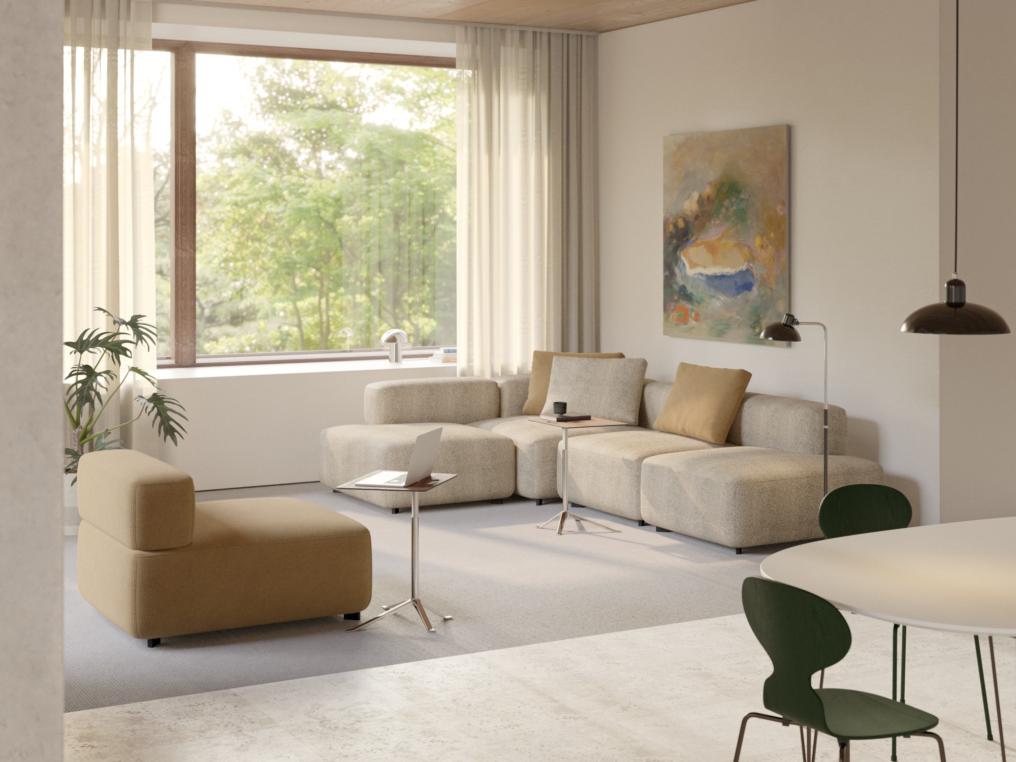 Little Friend™ sidebord i lounge med Alphabet™ Sofa