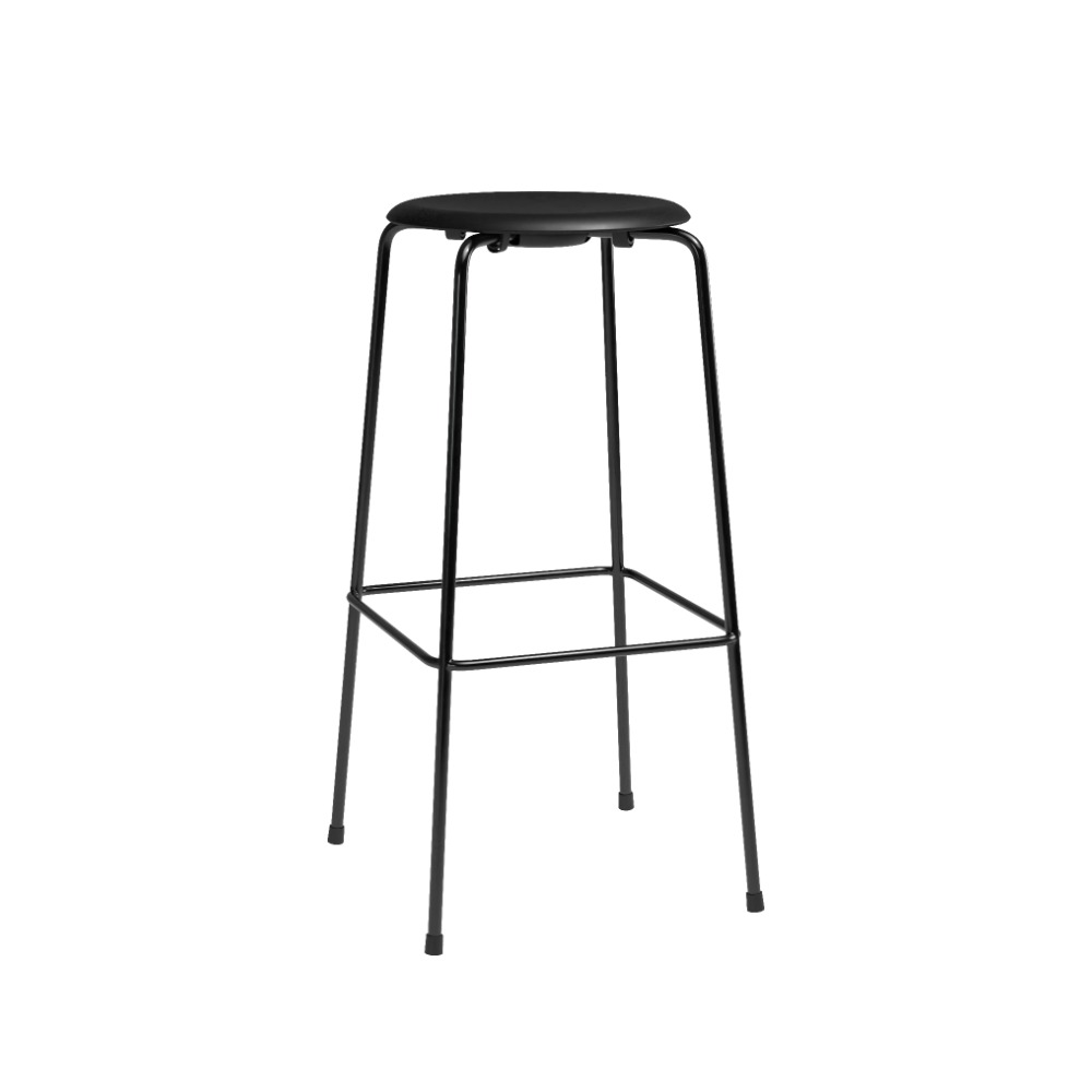 High Dot™ barstol i sort læder med sort stel