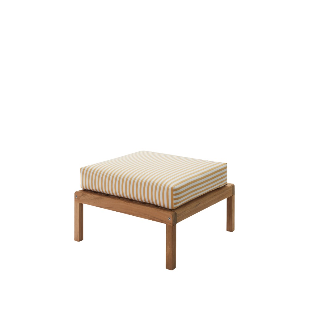 Virkelyst puf i Golden Yellow Stripe