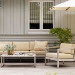 Virkelyst sofa, loungestol og bord