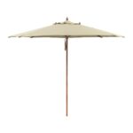 Messina parasol Ø300 med lemon/sand stripes