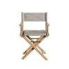 Director's Chair i teak med Heritage Papyrus