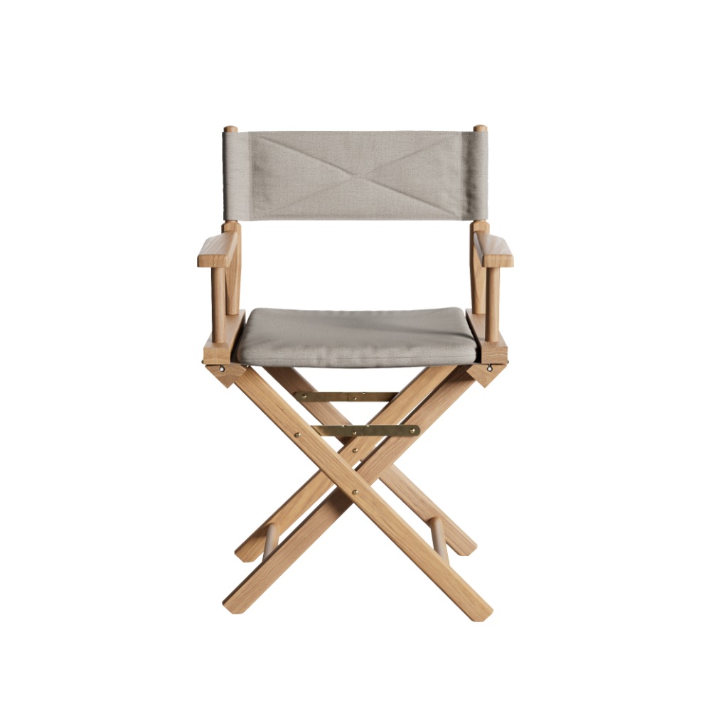 Director's Chair i teak med Heritage Papyrus