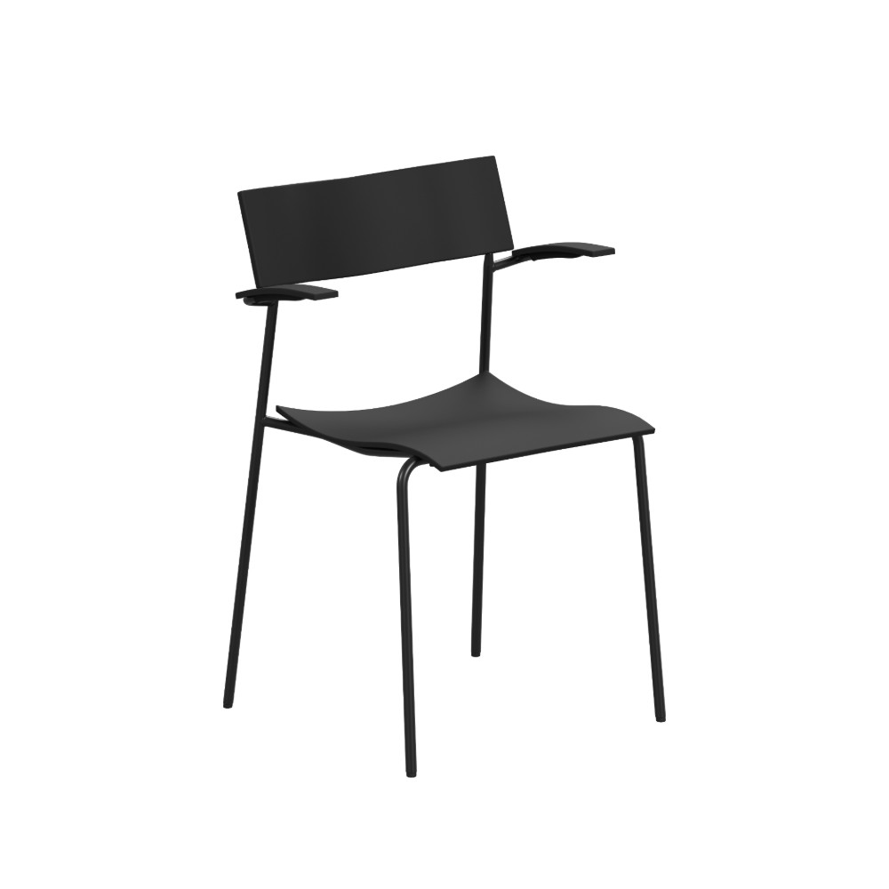Campus Air Armstol i sort fra Lammhults