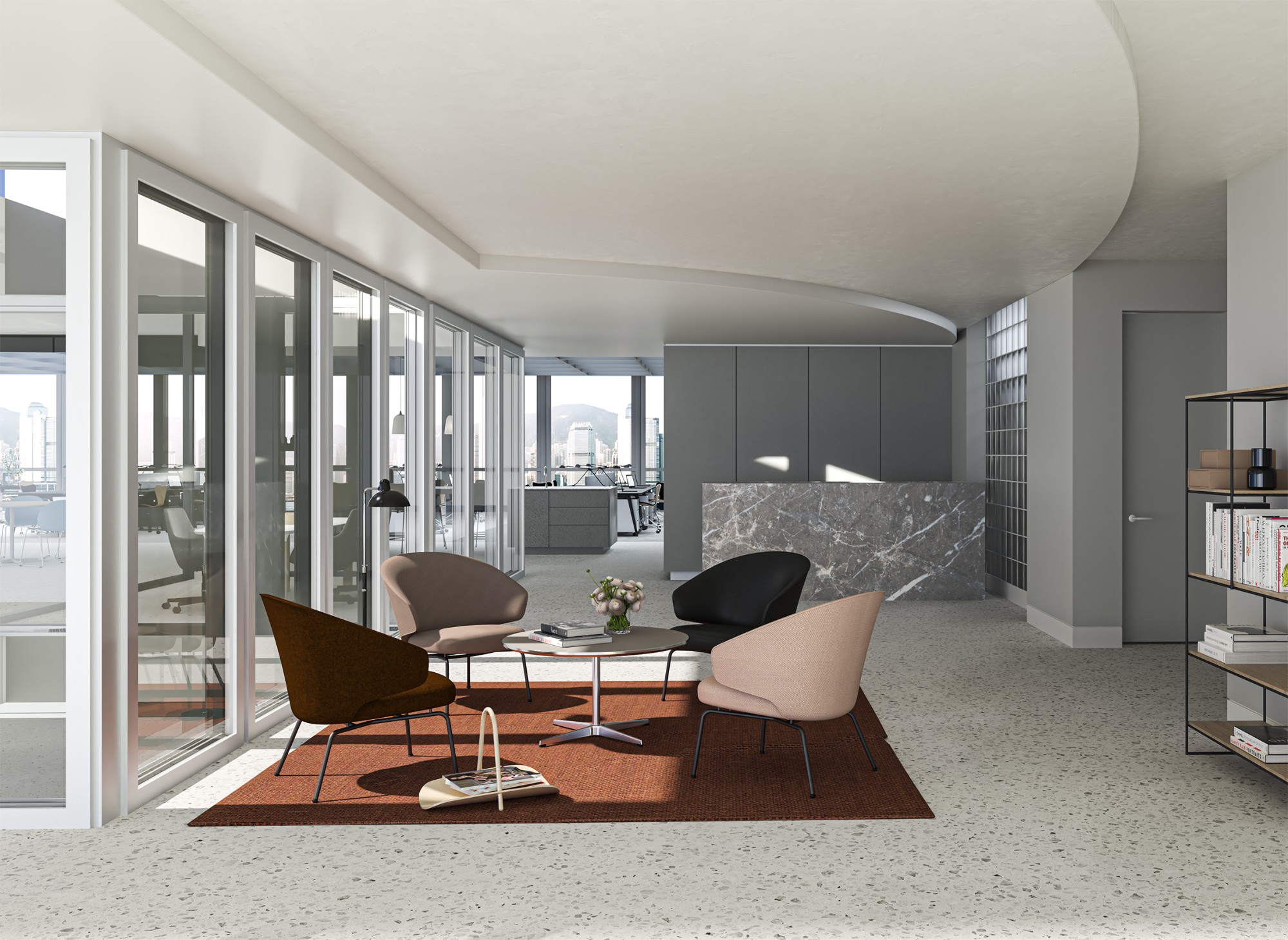 Let™ loungestole i kontorreception