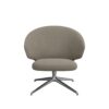 Let™ loungestol med drejefod i blankpoleret aluminium – Hallingdal