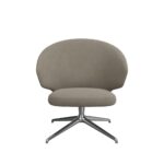 Let™ loungestol med drejefod i blankpoleret aluminium – Hallingdal