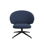 Let™ loungestol med drejefod i sort aluminium – Christianshavn