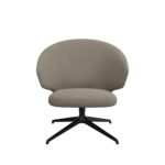 Let™ loungestol med drejefod i sort aluminium – Hallingdal
