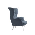 Ro™ loungestol med ben i børstet aluminium – Christianshavn lyseblå